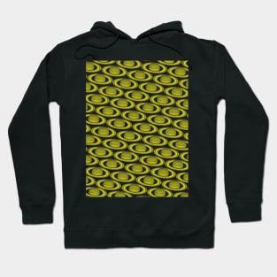 Minimalistic Saturnal Glitch Pattern, aka Invasion of Flatland Yellow Version Hoodie